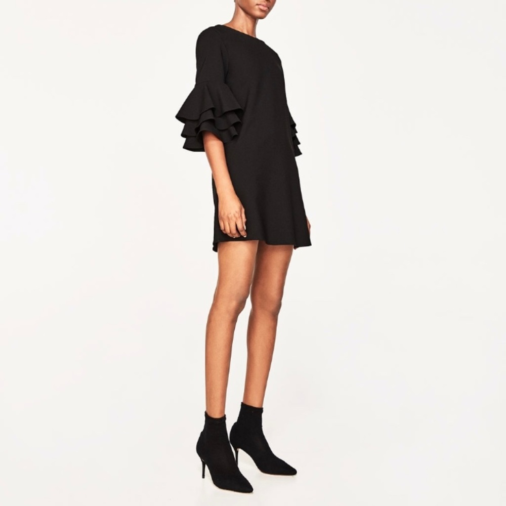 Zara Frilled Sleeves Dress